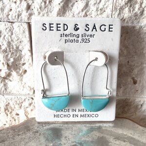 925 Serling silver earrings New with tags! Turquoise earrings hoops dangle